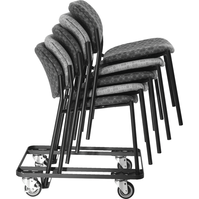 Lorell Stacking Dolly For 4 Leg Stack Chairs Black