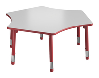 Classroom Select NeoShape Markerboard Activity Table, Centric, 58 x 51 Inches, T-Mold Edge, Apollo Leg, Item Number 1598141