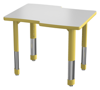 Classroom Select NeoShape Markerboard Shaped Desk, T-Mold, Waverly, 30 x 24 Inches, Item Number 1598254