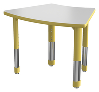 Classroom Select NeoShape Markerboard Shaped Desk, T-Mold, Ribbon, 31 x 21 Inches, Item Number 1598262