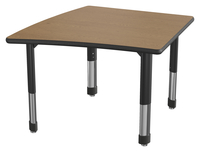 Classroom Select NeoShape Laminate Shaped Desk, LockEdge, Ovoid, 34 x 34 Inches, Item Number 1598276