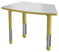 Classroom Select NeoShape Markerboard Shaped Desk, T-Mold, Canopy, 35 x 20 Inches, Item Number 1598290