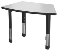 Classroom Select NeoShape Markerboard Shaped Desk, LockEdge, Canopy, 35 x 20 Inches, Item Number 1598291
