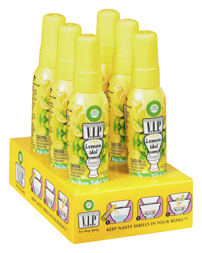 Voornaamwoord Op risico Mobiliseren Air Wick V.I.P. Pre-Poop Spray, 1.9 Fluid Ounce Bottle, Lemon Idol, Pack of  6