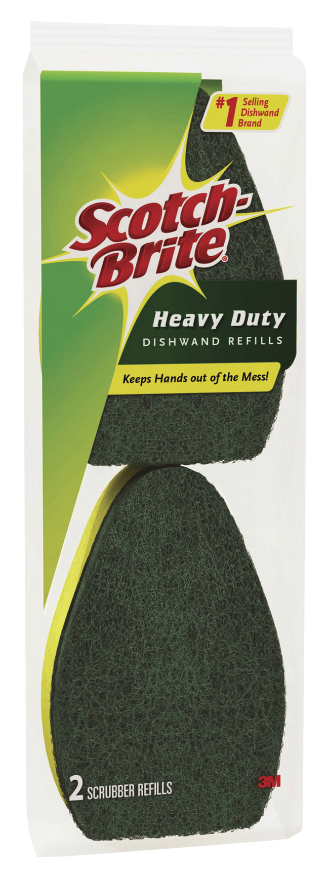 Scotch-brite Refill Sponge Heads for Heavy-duty Dishwand - 2 pack