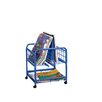Image for Metal Mobile Big Book Browser with 3 Shelves, Blue from School Specialty