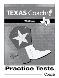Image for Texas Coach, Writing, Practice Tests, Grade 4 from School Specialty