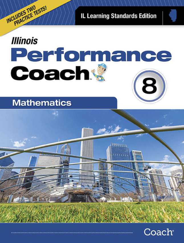 Illinois Performance Coach, Math, Student Edition, Grade 8, Item Number 1607194