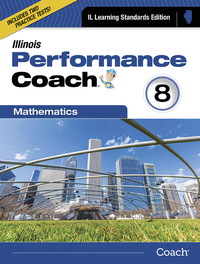 Image for Illinois Performance Coach, Math, Student Edition, Grade 8 from School Specialty