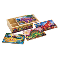 Melissa & Doug Wooden Dinosaurs Puzzles in a Box, Item Number 1609332