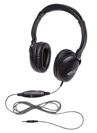Califone NeoTech Plus 10171MT Premium, Over-Ear Stereo Headset with Inline Microphone, 3.5mm Plug, Black Item Number 1609573