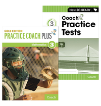 Practice Coach PLUS, Gold Student Edition with New SC READY Practice Tests, Math, 2 Book Bundle, Grade 3, Item Number 1611353