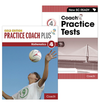 Practice Coach PLUS, Gold Student Edition with New SC READY Practice Tests, Math, 2 Book Bundle, Grade 4, Item Number 1611355