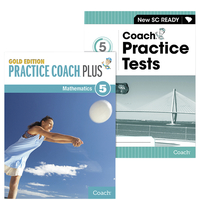Practice Coach PLUS, Gold Student Edition with New SC READY Practice Tests, Math, 2 Book Bundle, Grade 5, Item Number 1611357