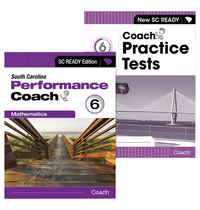South Carolina Performance Coach, Math, Student Edition with SC READY Practice Tests, 2 Book Bundle, Grade 6, Item Number 1611574