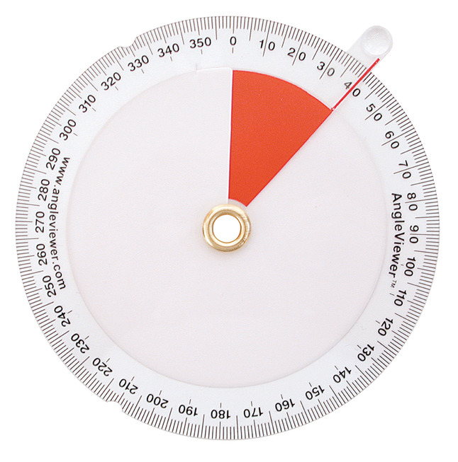 360 Degree Circular Protractor Pointer Angle Measure Ruler SL 