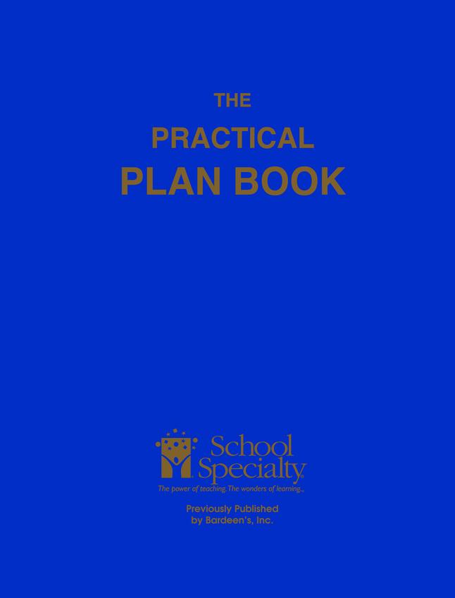 Bardeen 9 The Practical Plan Book 7 Periods 8 12 X 10 34 Inches Blue