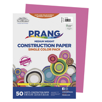 Prang Medium Weight Construction Paper, 9 x 12 Inches, Hot Pink, 50 Sheets Item Number 200047