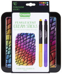 Crayola Signature Pearlescent Cream Sticks, Assorted Colors, Set of 10 Item Number 2002585