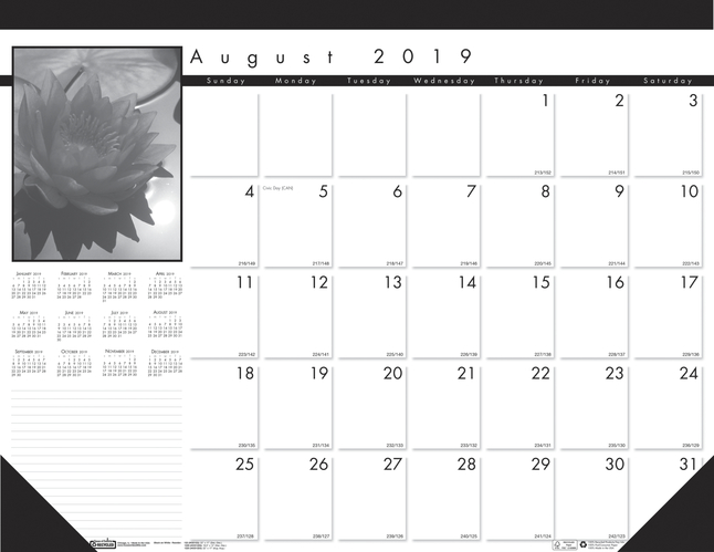 House Of Doolittle Designer Academic Recycled Desk Pad Calendar