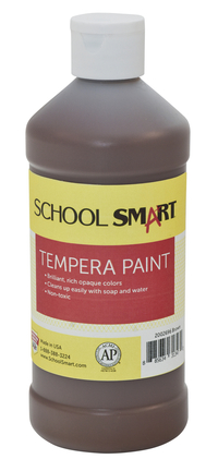 School Smart Tempera Paint, Pint, Brown Item Number 2002696