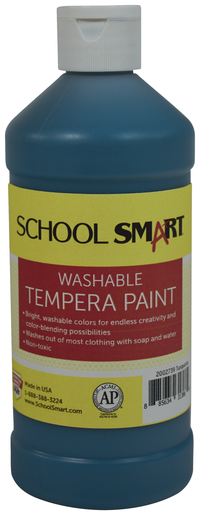 School Smart Washable Tempera Paint, Pint, Turquoise Item Number 2002739