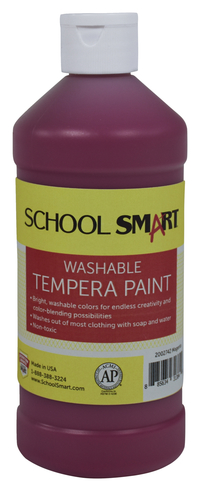 School Smart Washable Tempera Paint, Pint, Magenta Item Number 2002742