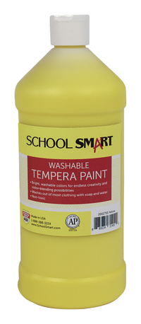 School Smart Washable Tempera Paint, Quart, Yellow Item Number 2002755