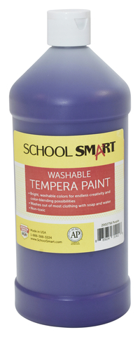 School Smart Washable Tempera Paint, Quart, Purple Item Number 2002756