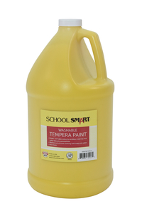 School Smart Washable Tempera Paint, Gallon, Yellow Item Number 2002766