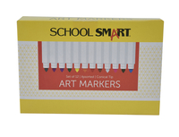 School Smart Art Markers, Conical Tip, Assorted Colors, Set of 12 Item Number 2002988