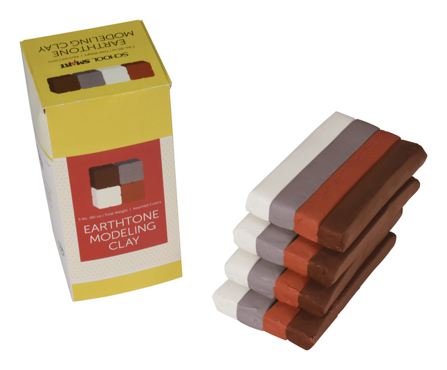 Set of 4 School Smart Standard Assorted Color Clay Set 