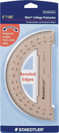 Image for Staedtler Mars College Protractor, 6 Inches, 180 Degrees from School Specialty