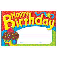 Trend Enterprises Happy Birthday Certificates, Bake Shop, Item Number 2003461