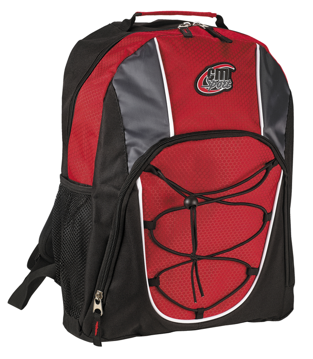 CitiSport Large Backpack with Bungee Cord, Red