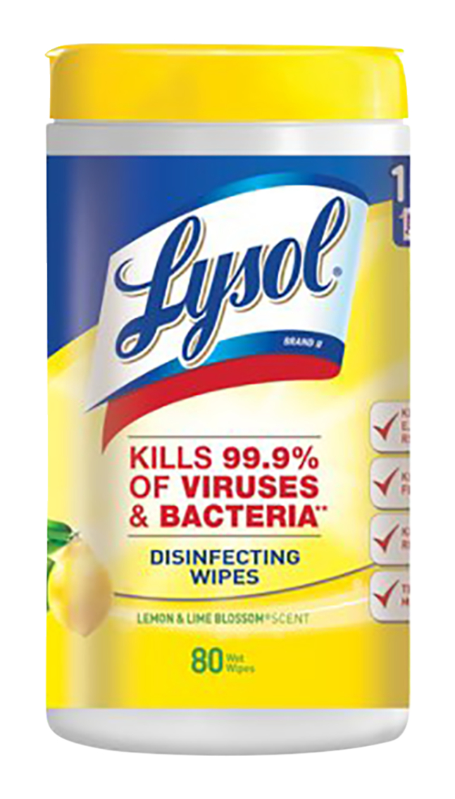 Lysol Disinfectant Sanitizing Wipe 80 Count 8 X 7 Inches Cloth