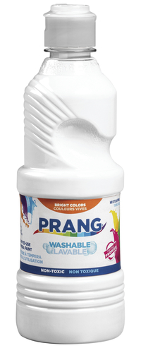 Prang Ready-to-Use Washable Tempera Paint, Pint, White Item Number 2004244