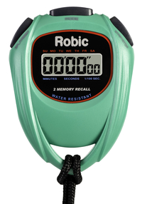 Robic SC-429 Water Resistant All Purpose Stopwatch, Green, Item Number 2004920