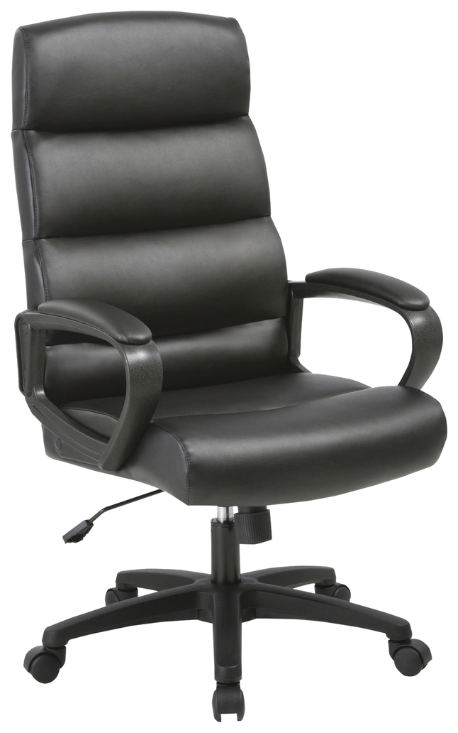 Lorell Soho High Back Leather Executive, Black Leather High Back Chairs