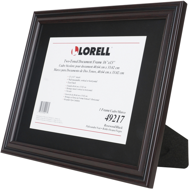 Lorell Two-Toned Certificate Frame, 11 x 14 Inches, Rosewood, Item Number 2005737