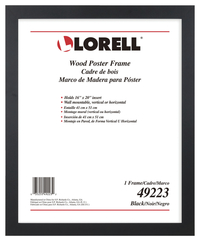 Lorell Poster Frame -- Poster Frame, Wall-Mountable, 16"Lx20"H, Black, Item Number 2005744