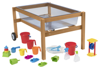 Image for Childcraft Outdoor Sand and Water Table with Clear Tub and Accessories, 42-3/8 x 30-1/8 x 24 Inches from School Specialty