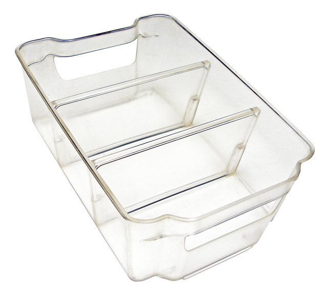 Dial Storage Bin With Dividers 10 34 X 7 X 3 34 Inches Clear