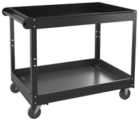 Lorell Steel Utility Cart - Utility Cart, 2-Shelf, 24 x 36 x 24 Inches, Black, Item Number 2006747