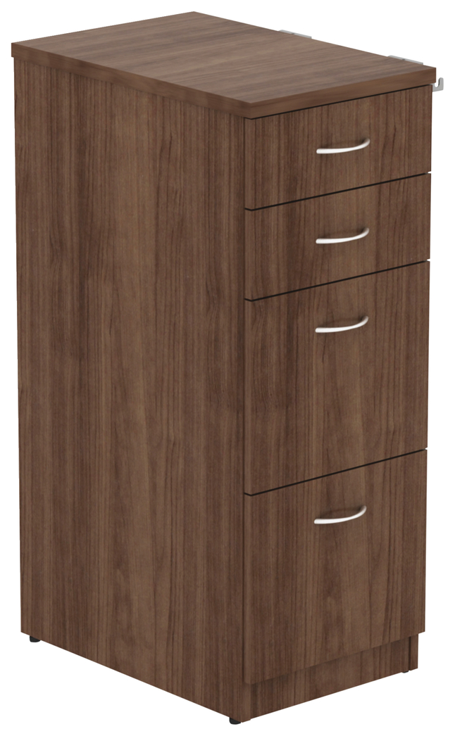 Lorell Walnut Laminate 4 Drawer File Cabinet 4 Drawers 15 1 2 X 23 5 8 X 40 7 16 Inches Walnut