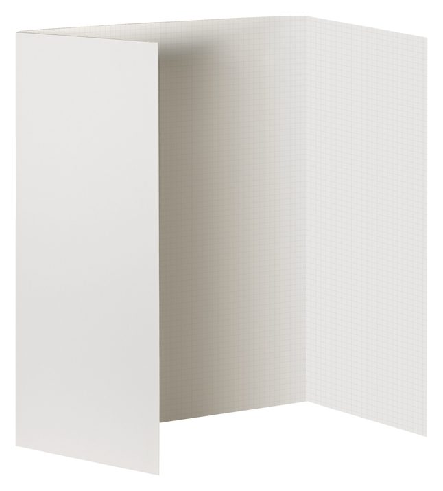 Pacon Ghostline Tri Fold Foam Board 48 X 36 Inches White Each