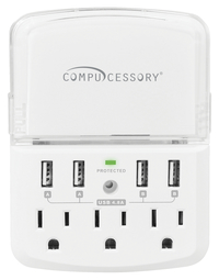 Image for Compucessory Wall Charger Surge Protector, White from School Specialty