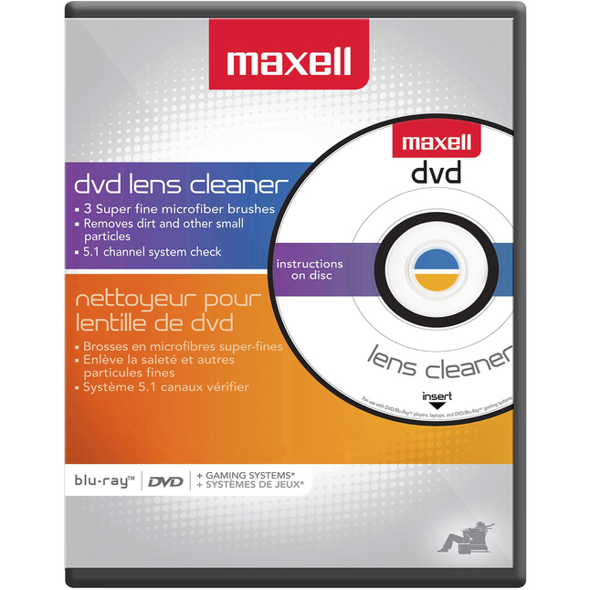 Maxell Dvd Lens Cleaner Dvd Lens Cleaner For Dvd Players 8 Languages