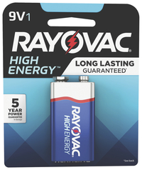 Rayovac Alkaline 9 Volt Battery, Item Number 2009795