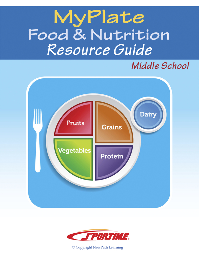 Sportime Myplate Food Nutrition Student Learning Guides Grade 5 To 9 Set Of 10